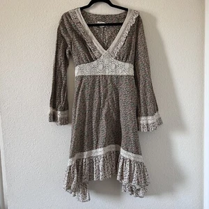 Ralph Lauren Denim Supply Damen Blumenmuster Midi Kleid mittelflare Ärmel Cottage - Bild 1 von 12