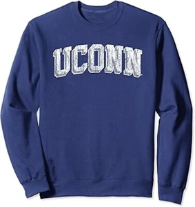 Sudadera con Licencia Connecticut Huskies Retro Arco Azul Marino Adulto 2XL - Imagen 1 de 5