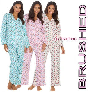 Ladies Pyjamas Cotton Womens brushed Nightwear PJs Set traditionaL floral - Picture 1 of 13