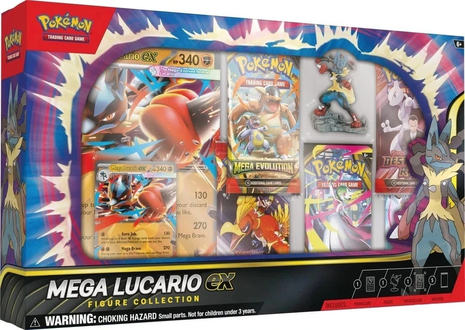 Pokemon TCG Mega Lucario ex Premium Figure Collection (6 Boxes) Factory