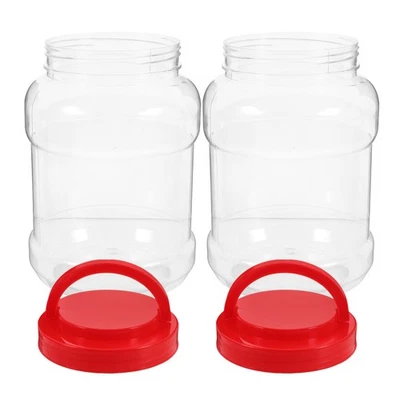  2 Pcs Counter Canisters for The Kitchen Clear Container Airtight Jar - Image 1 of 4
