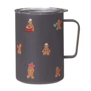 Starbucks Happy Holidays Japan Stainless Steel Mug Gingerbread Man MiiR 473mL - Picture 1 of 8