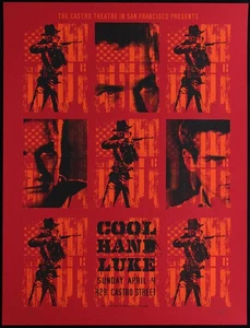 Póster de la película Paul Newman Cool Hand Luke Castro teatro serigrafía David O'Daniel - Imagen 1 de 1