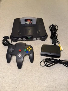 Console Giappone Ufficiale N64 Nintendo 64 Nera NTSC-J Giapponese - Pacchetto Starfox 64 - Foto 1 di 12