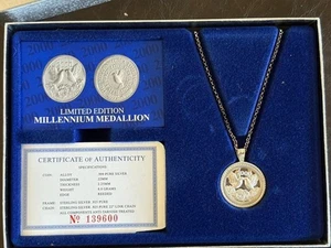 2000 Limited Edition Millennium Medallion Coin Necklace in Package with COA - Picture 1 of 7