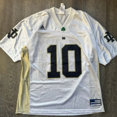 Vintage Adidas Notre Dame Fighting Irish Football Jersey #10 Mens Large ) ncaa - Image 1 of 4