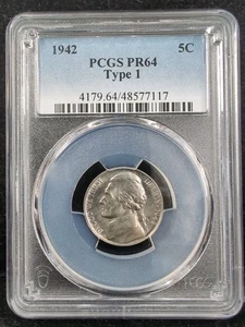 1942 5c PCGS PR64 tipo 1 #6009 - Imagen 1 de 2