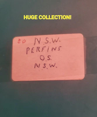 NSW Perfins Lot - "OS NSW" on State Emblem Stamps 1d Pink. UNCHECKED & OFF PAPER - Image 1 of 4