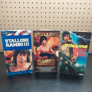 Rambo 1, 2 And 3 VHS Lot collection - Sylvester Stallone - Picture 1 of 3