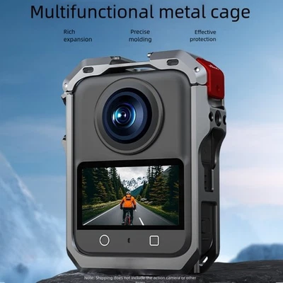 Expandable Metal Cage for DJI For Osmo 360 with Cold Shoe Mount and Screw Slots - Image 1 of 4