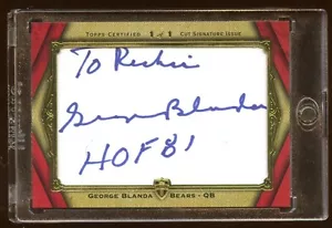 GEORGE BLANDA 2012 TOPPS SUPREME 1/1 CUT SIGNATURE AUTOGRAPH AUTO MASTERPIECE - Picture 1 of 1