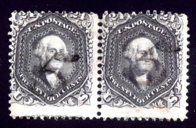 US 78a 24c Washington Pair with Number "5" Cancels PSAG Cert SCV $940+ - Image 1 of 3