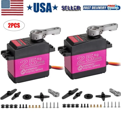 2pcs 25kg Metal Steering Digital Waterproof Servo High Torque DS3225 For RC Car - Image 1 of 4