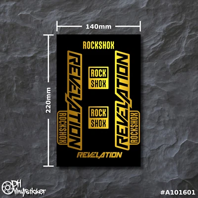 Rockshox Revelation Sticker Set Gold | Sticker Set Bicycle eBike MTB Fork - Image 1 of 4