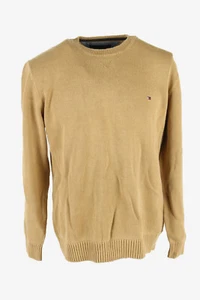 Jersey Tommy Hilfiger Vintage Cuello Redondo Manga Larga Años 90 Beige Talla XL - IL2965 - Imagen 1 de 4