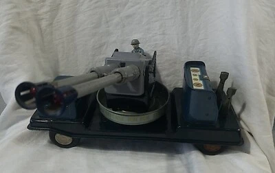 Pistola Pom Pom de Defensa Aérea De Colección Batería OP Linemar Japón Camión Juguete de Estaño Foto 1 de 4