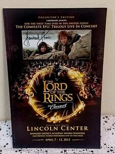 The Lord of The Rings in Concert Lincoln Center Howard Shore Autograph MINT  