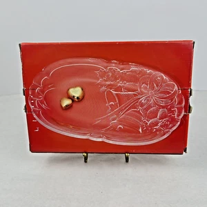 MIKASA Crystal Holiday Bells Oblong Plate Christmas Serving Decor Dish NIB - Picture 1 of 9