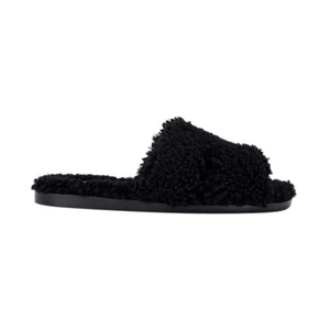 Hermes Zapatos Hombre Planos Izmir Sandalia Piel de Oveja Negro 42/9 - Imagen 1 de 8