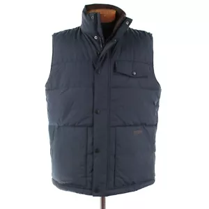 Barbour NWT Polyester Quilted Vest Size XL Wilkin In Solid Blue - Picture 1 of 17