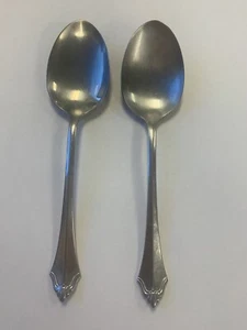 2 Place Oval Soup Spoon Kenwood Oneida Community Stainless Glossy - Picture 1 of 4