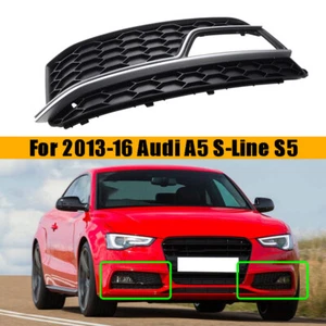 Lámpara antiniebla izquierda para Audi S5 A5 S-Line 2013-2016 rejilla negra panal - Imagen 1 de 10