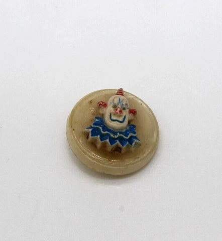 Small Vintage/Old Plastic Clown Head Button Cover