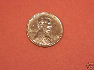 1960 D Cent D OVER D BN/ RED AU/AU+ US ERROR COIN - Image 1 of 2