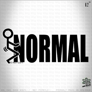 Funny Screw Normal Decal Sticker Die Cut Trucker Biker Black Sheep Lone Wolf - Picture 1 of 3