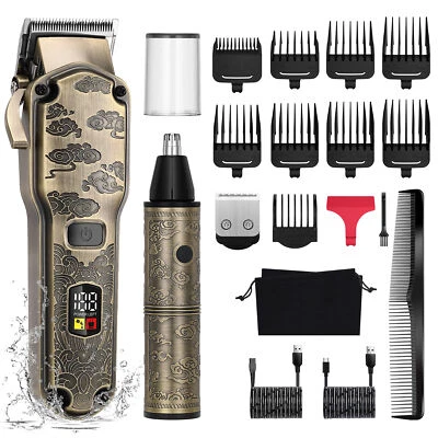 Hatteker Tondeuse à cheveux hommes Tondeuse à barbe Tondeuse de précision 3 en 1 - Photo 1/4