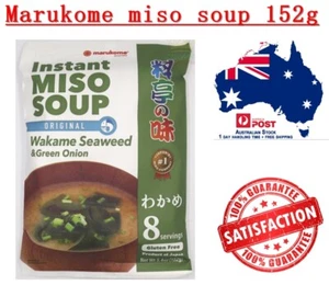 NEW Japan Marukome Miso Soup Wakame Seaweed & Green Onion 152g + Free Shipping - Picture 1 of 1