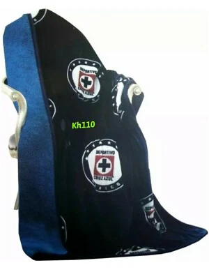 Manta Cruz Azul Silk Touch con forro Sherpa 50"x 60"  Foto 1 de 3