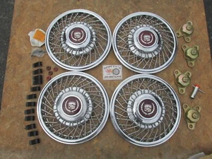 1986, 1987, 1988 CADILLAC ELDORADO, SEVILLE, ETC 14″ WIRE WHEEL COVERS, ~4✨NEW✨ - Picture 1 of 14
