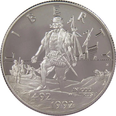 Christopher Columbus Commemorative 1992 S Clad Half Dollar Proof 50c Coin Cover