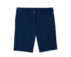 Wonder Nation Girls School Uniform Bermuda Shorts, Sizes 6 Navy Blue, NEW - Picture 1 of 3