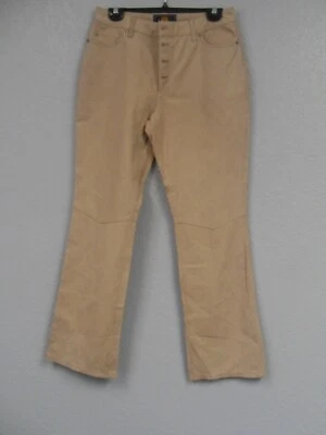 Vintage Route 66 Button Fly Tan 100% Leather Shell Exterior Pants Size 10 - Image 1 of 4