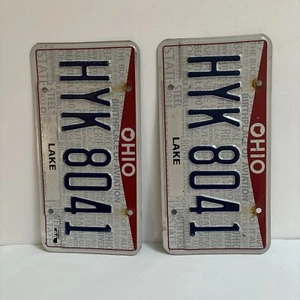 Vintage Ohio Nummernschild Set Auto Auto Man Cave Wandbild Handwerk - Bild 1 von 5