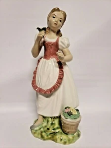 Tengra Girl Lady Picking Flowers Figurine Valencia Porcelain Handmade In Spain - Picture 1 of 12