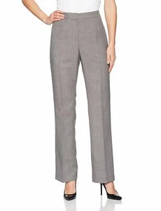 $220 Le Suit Women'S Gray Mid-Rise Straight Leg Fit Lined Trousers Pants Size 6 - Picture 1 of 2