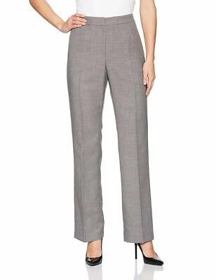 $220 Le Suit Women'S Gray Mid-Rise Straight Leg Fit Lined Trousers Pants Size 6 - Image 1 of 2