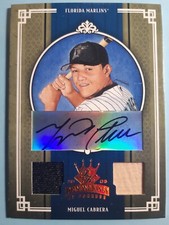 Miguel Carbrera Certified /25 Signature Jersey & Bat Pieces Diamond King 2005 NM