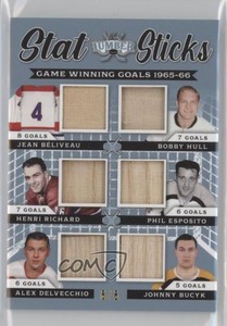 2021-22 Leaf Lumber Platinum /6 Jean Beliveau Henri Richard Alex Delvecchio HOF
