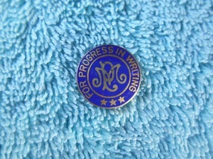 Vintage Palmer Method for Progress in Writing Enameled Pin Award. BALFOUR CO. - Bild 1 von 7