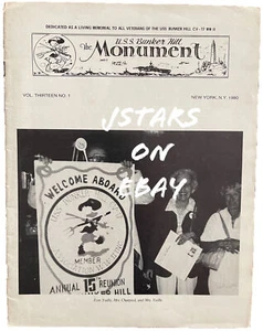 1980 THE USS BUNKER HILL MONUMENT MAGAZINE CV-17 WWII RABAUL REUNION - Picture 1 of 3