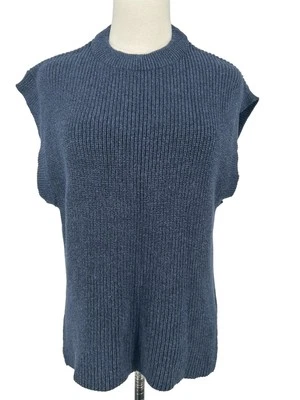 Suéter Zara Juvenil 13/14 Azul Acanalado Tejido Pullover Dobladillo Dividido Informal 164 Adolescentes Foto 1 de 4