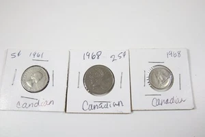 Lot Of Three 1960s Canadian Coins - Picture 1 of 2