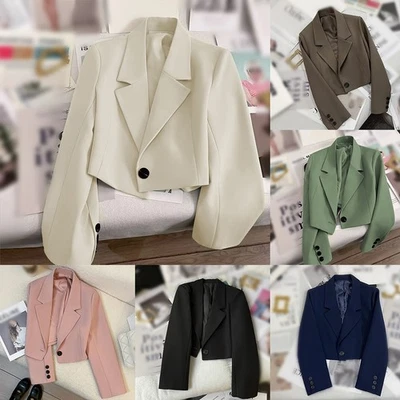 Black Button Up Blazers for Women Stylish and Sophisticated Office Look - Image 1 of 4