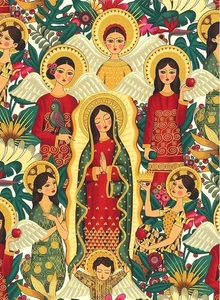 Alexander Henry LAS ANGELITAS - Elegant Gilded Virgin Mary and Angels - Spice - Bild 1 von 2