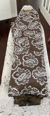 女式大号伯顿棕色和蓝色佩斯利印花滑雪板/滑雪板 — 第 1/4 张图片