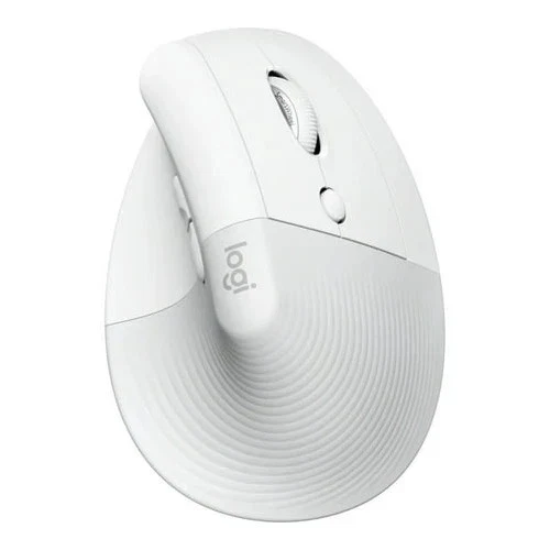 Logitech - Lift Vertical Wireless Ergonomic Mouse with 4 Buttons - Pale Gray - Image 1 of 1